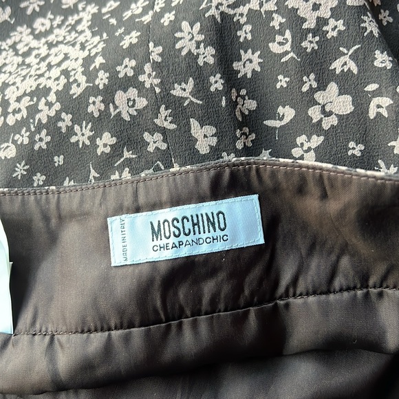 Moschino Cheap and Chic Floral Silk Skirt Size 8 - Picture 5 of 9